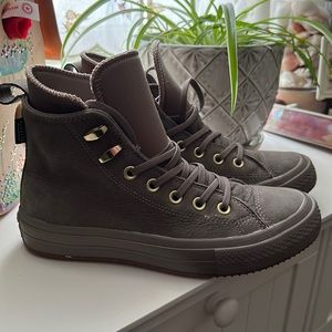 Gray Suede Converse High Tops